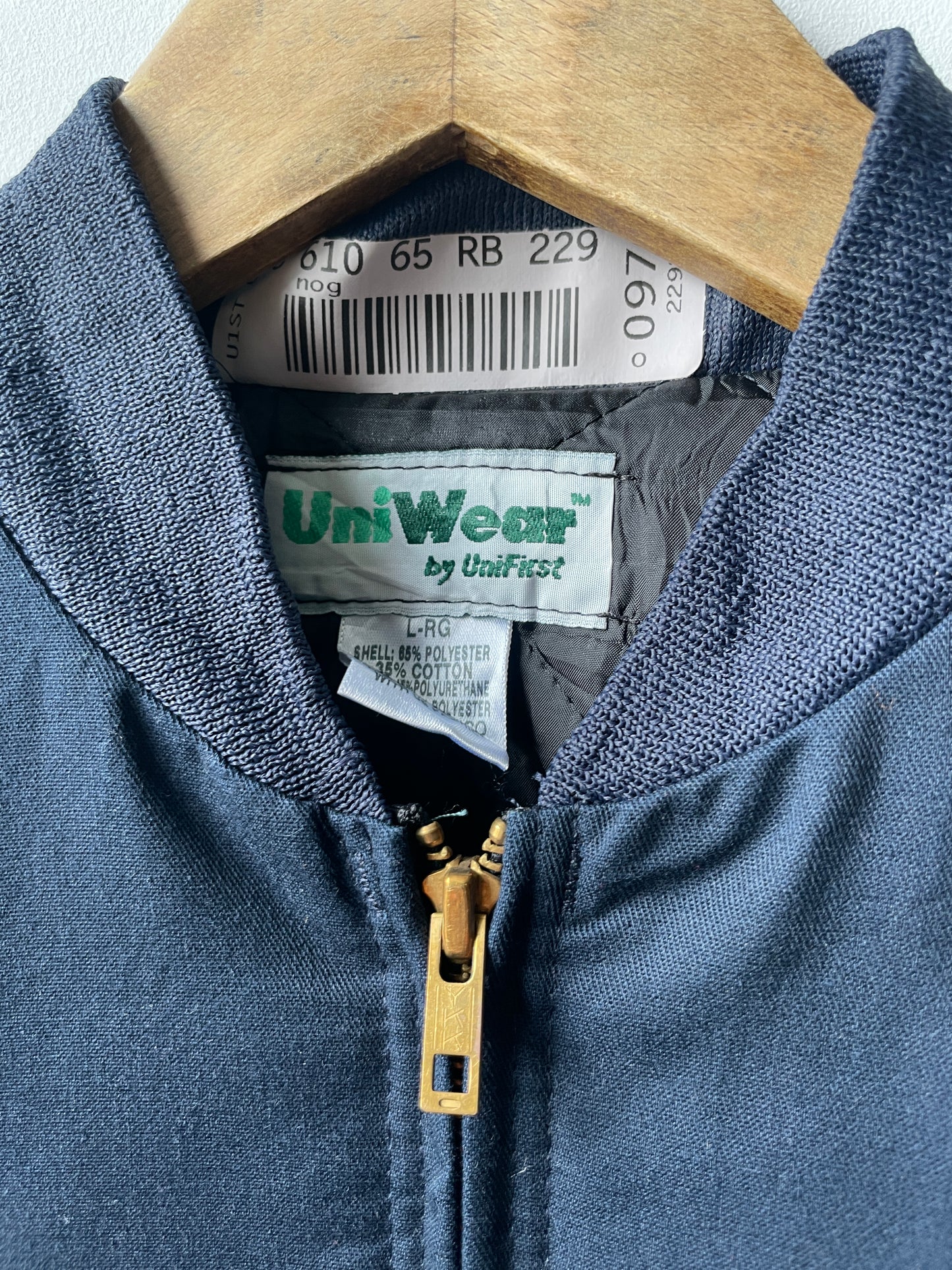 Vintage Italian Workwear Quilted Bomber Jacket - L