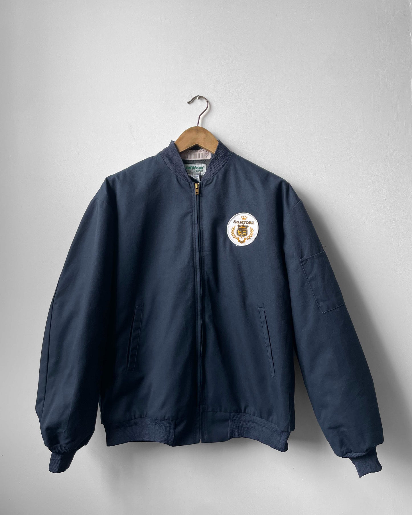 Vintage Italian Workwear Quilted Bomber Jacket - L