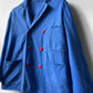 Vintage Double Breasted Blue Workwear Jacket - M