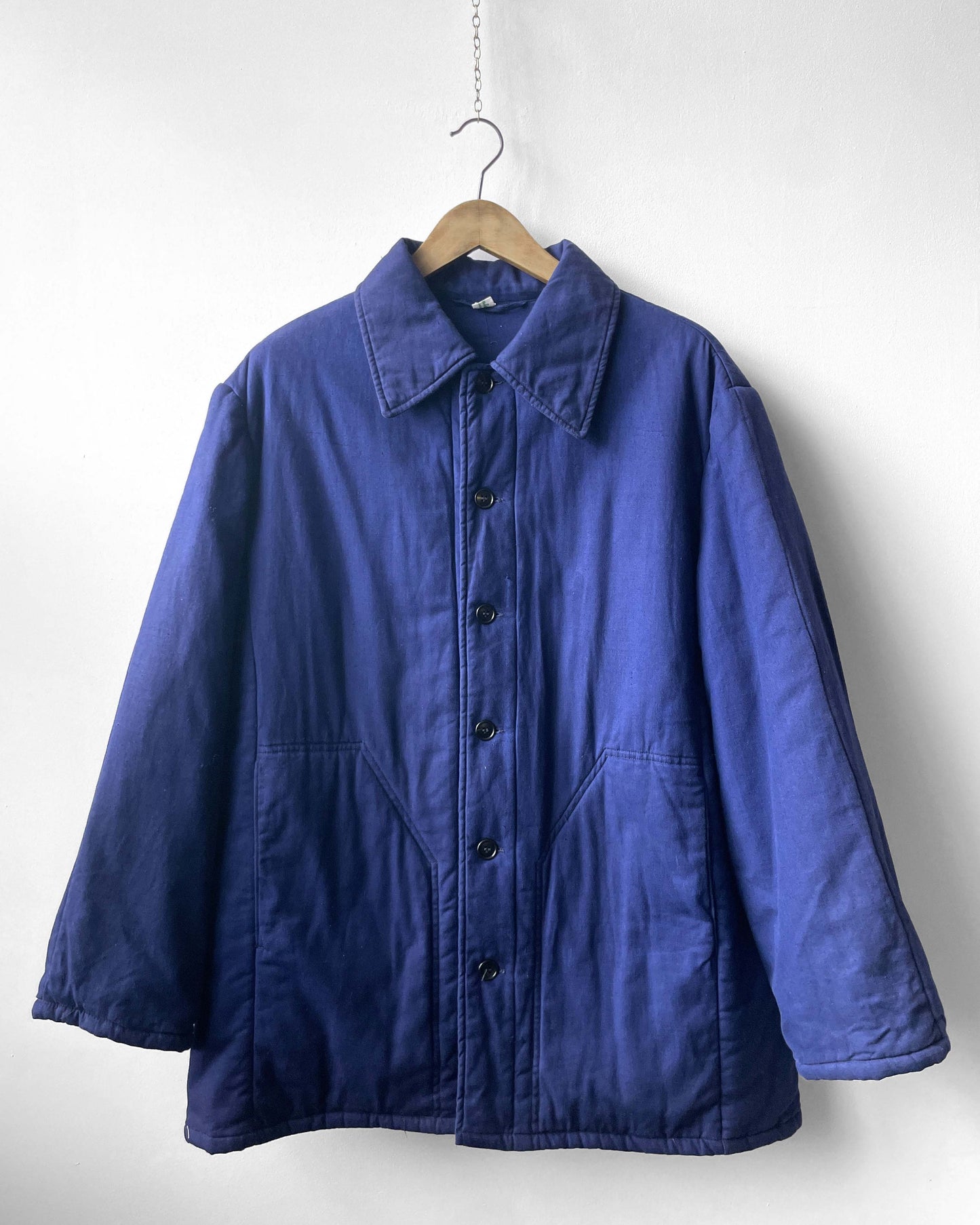 Vintage Vietnamese French Workwear Chore Coat Indigo - L