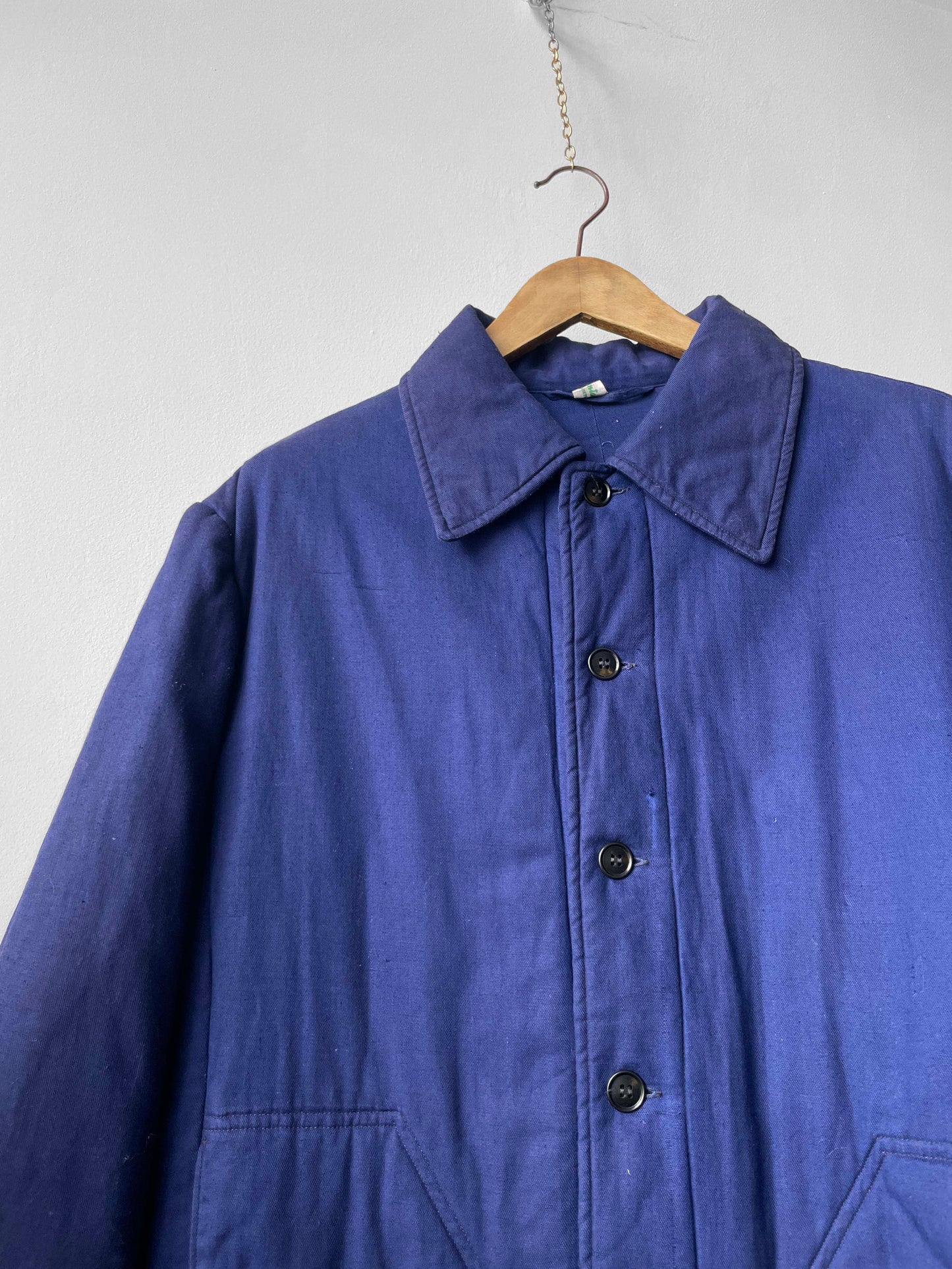 Vintage Vietnamese French Workwear Chore Coat Indigo - L