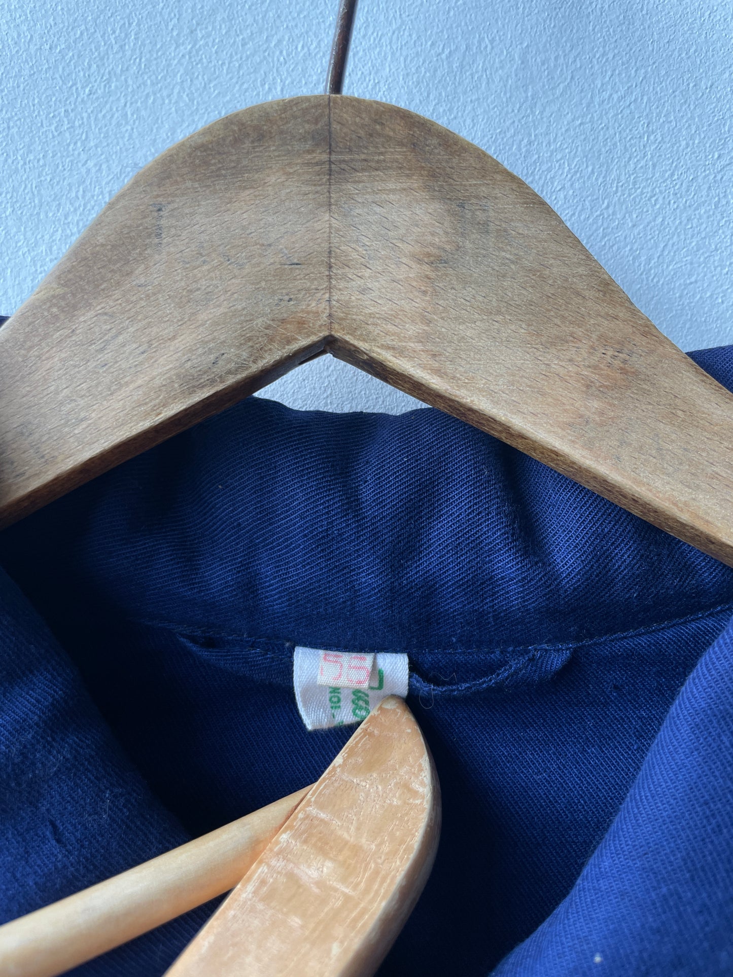 Vintage Vietnamese French Workwear Chore Coat Indigo - L