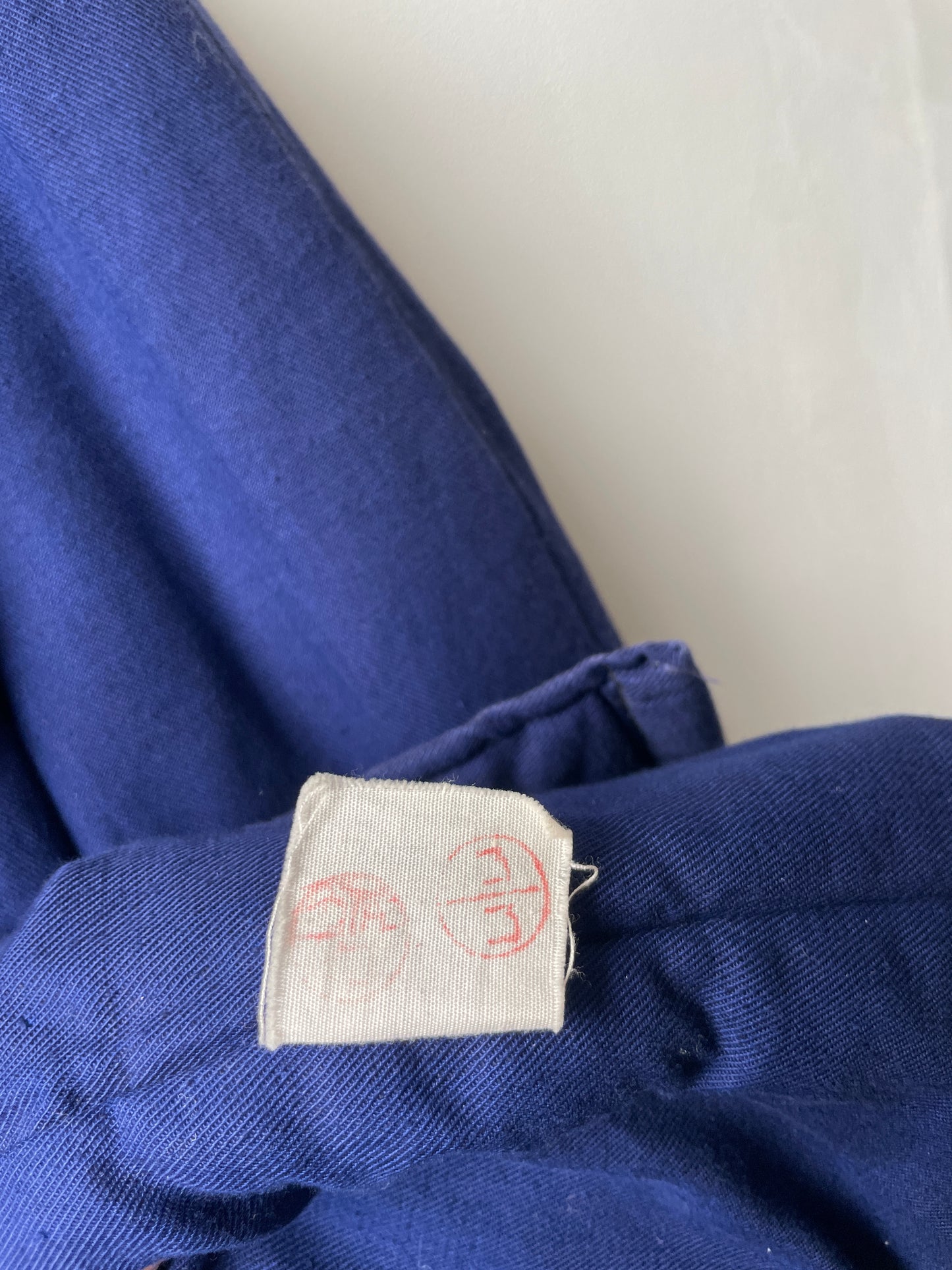 Vintage Vietnamese French Workwear Chore Coat Indigo - L