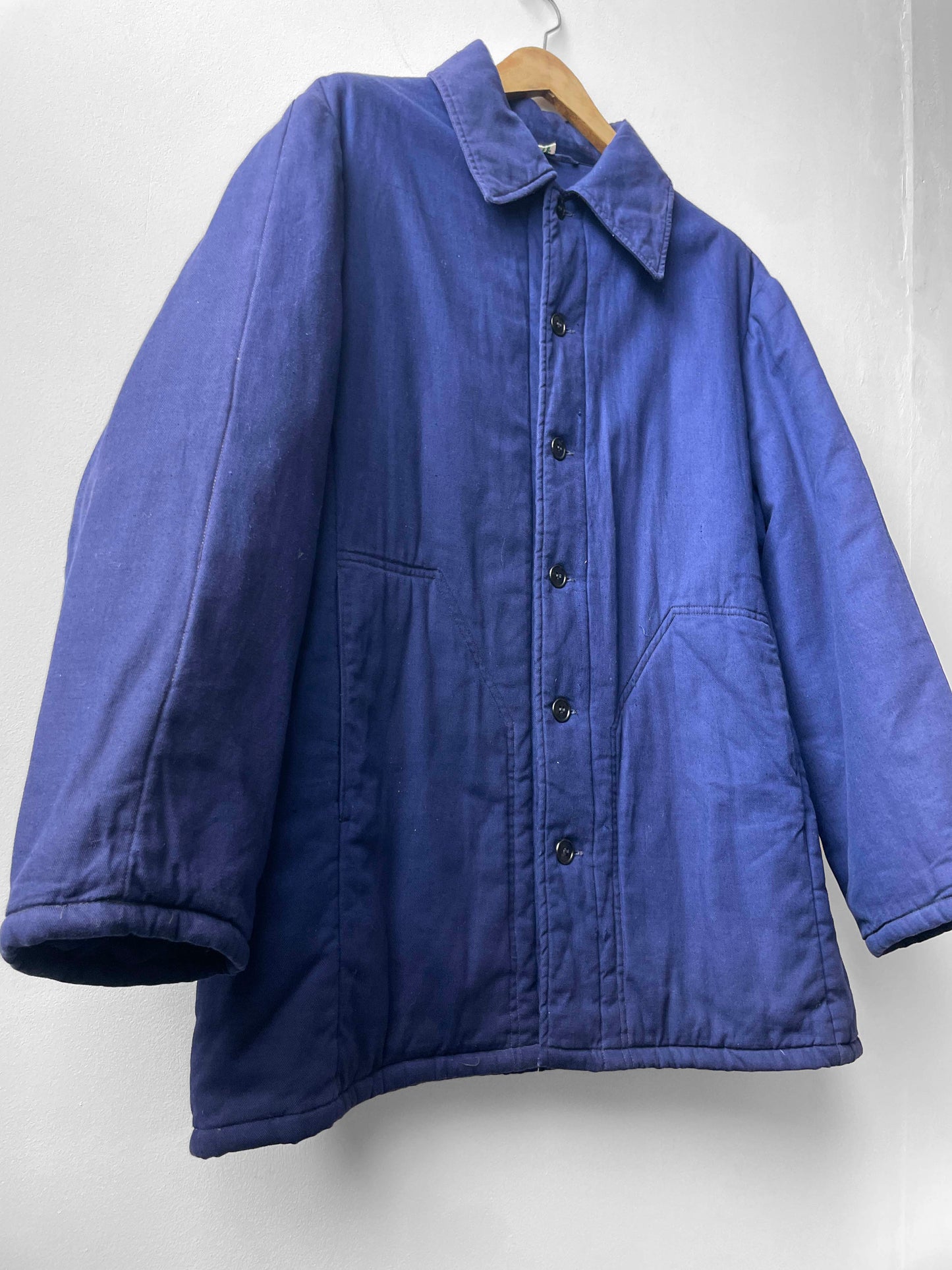 Vintage Vietnamese French Workwear Chore Coat Indigo - L