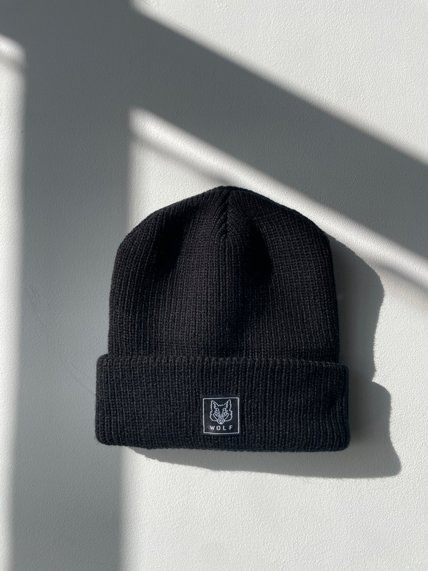 Knitted Black Beanie Hat