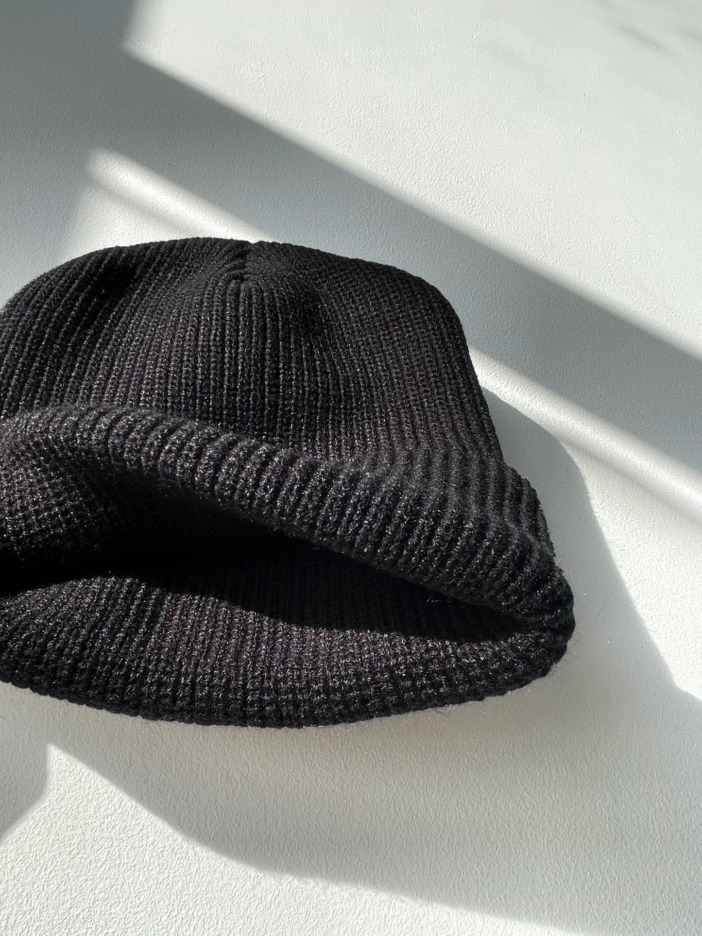 Knitted Black Beanie Hat