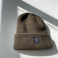 Knitted Khaki Green Beanie Hat