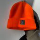 Knitted Orange Beanie Hat