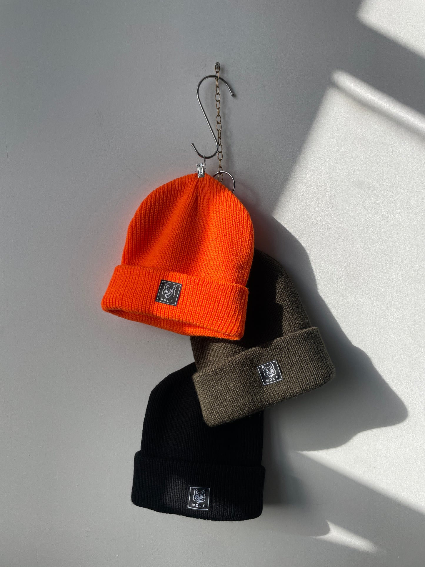 Knitted Khaki Green Beanie Hat