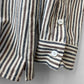 Unisex Striped Grandad Shirt Brown & Blue