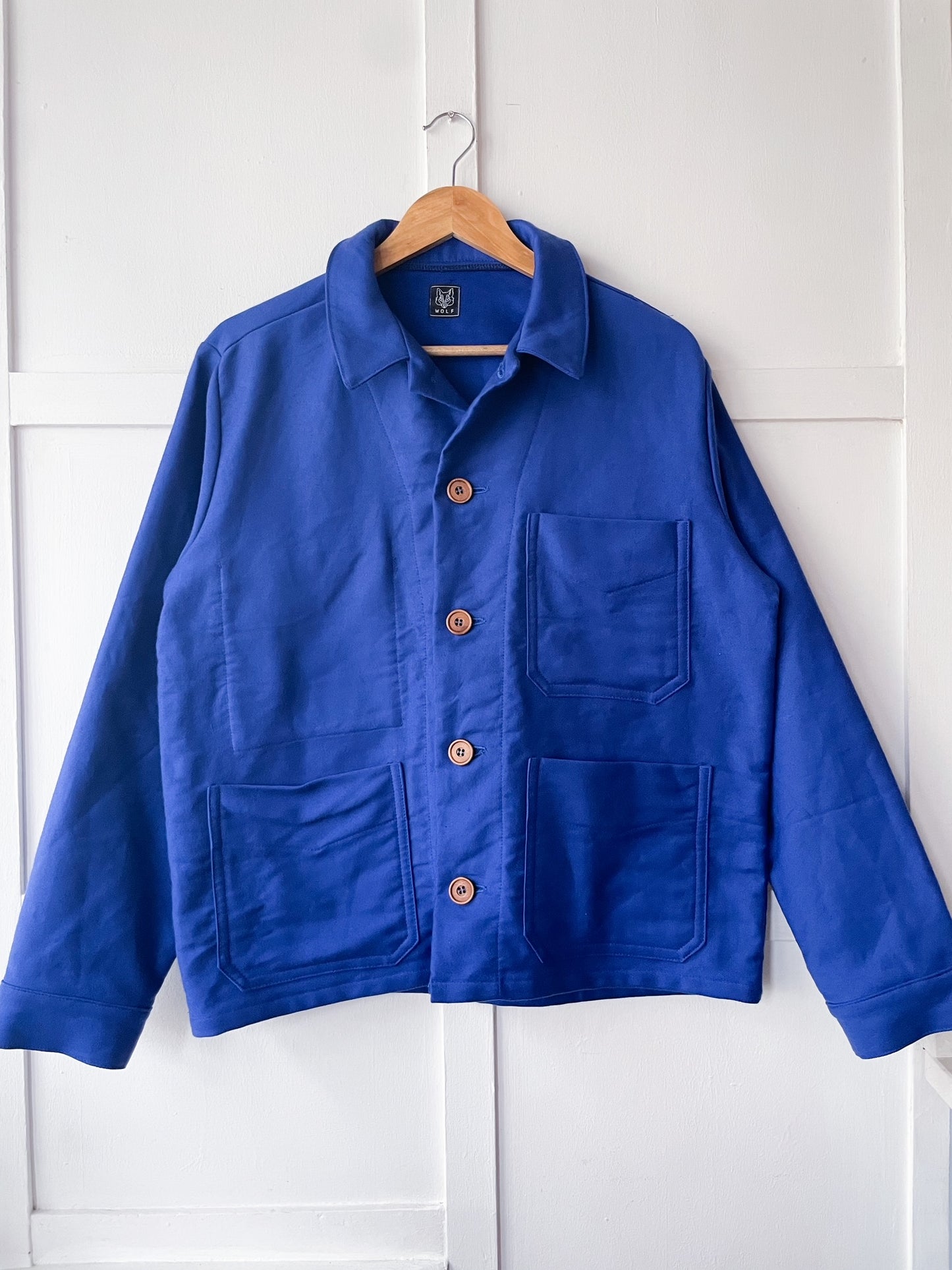 50s Moleskin French Chore Jacket French Bugatti Blue