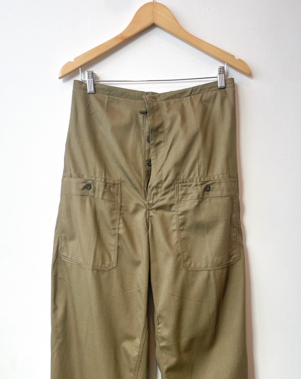 Vintage Drawstring Workwear Pants