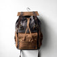 WOLF Waxed Cotton Large Rucksack Brown & Black