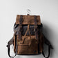 WOLF Waxed Cotton Large Rucksack Brown & Black