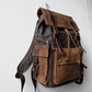 WOLF Waxed Cotton Large Rucksack Brown & Black