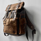 WOLF Waxed Cotton Large Rucksack Brown & Black