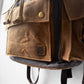 WOLF Waxed Cotton Large Rucksack Brown & Black