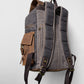 WOLF Waxed Cotton Large Rucksack Brown & Black