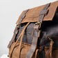 WOLF Waxed Cotton Large Rucksack Brown & Black