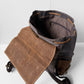 WOLF Waxed Cotton Large Rucksack Brown & Black