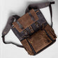 WOLF Waxed Cotton Large Rucksack Brown & Black