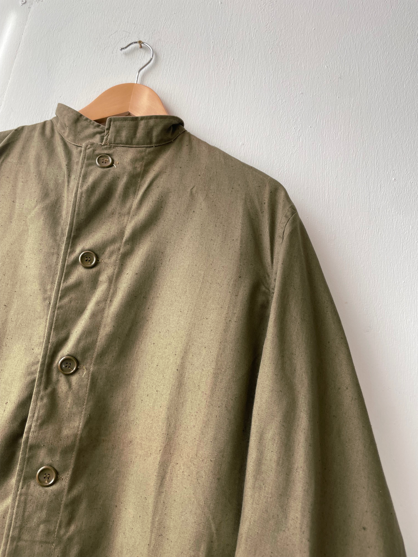 Vintage 1960s Olive Brown Chore Jackets Cotton