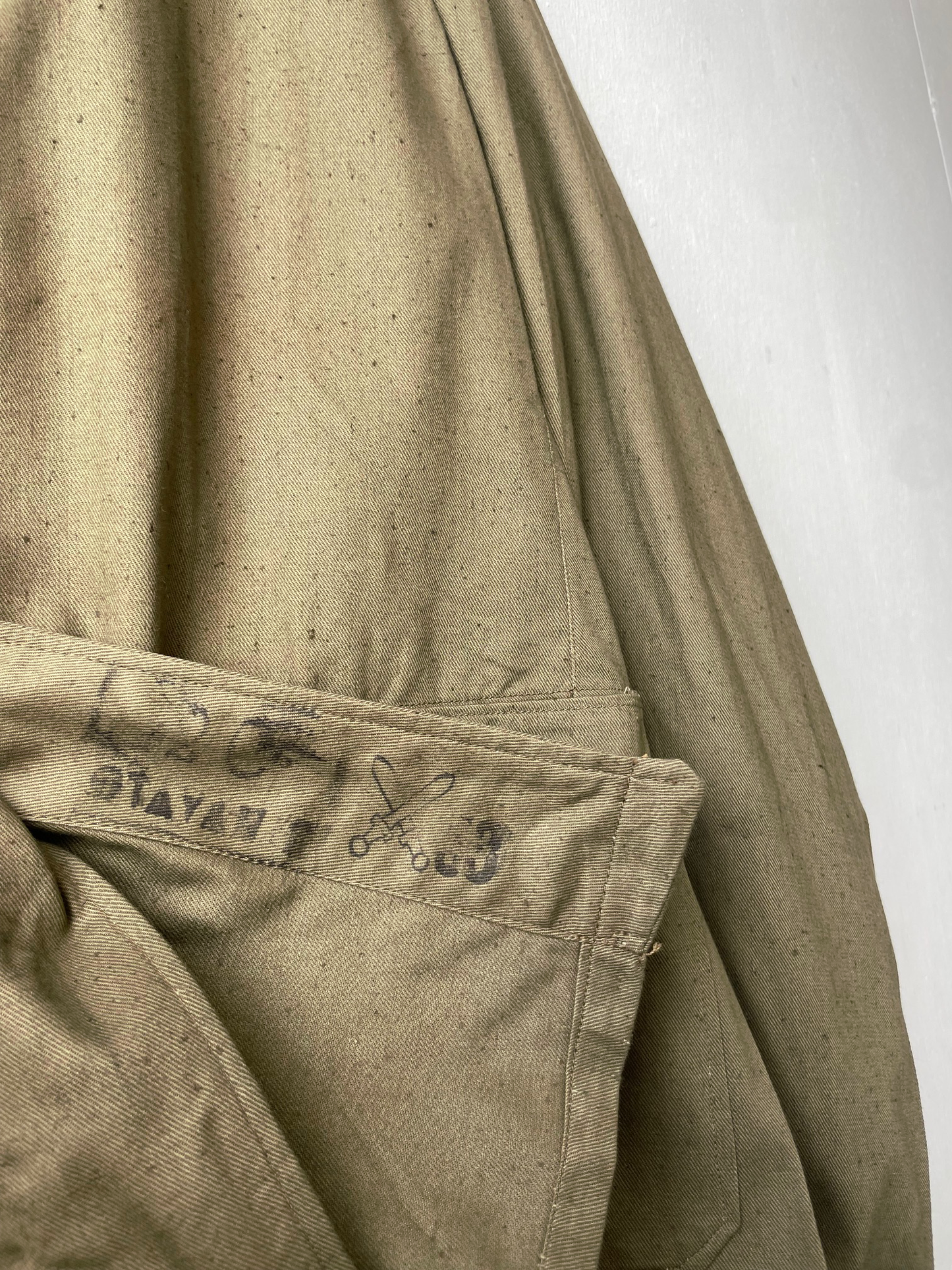 Vintage 1960s Olive Brown Chore Jackets Cotton