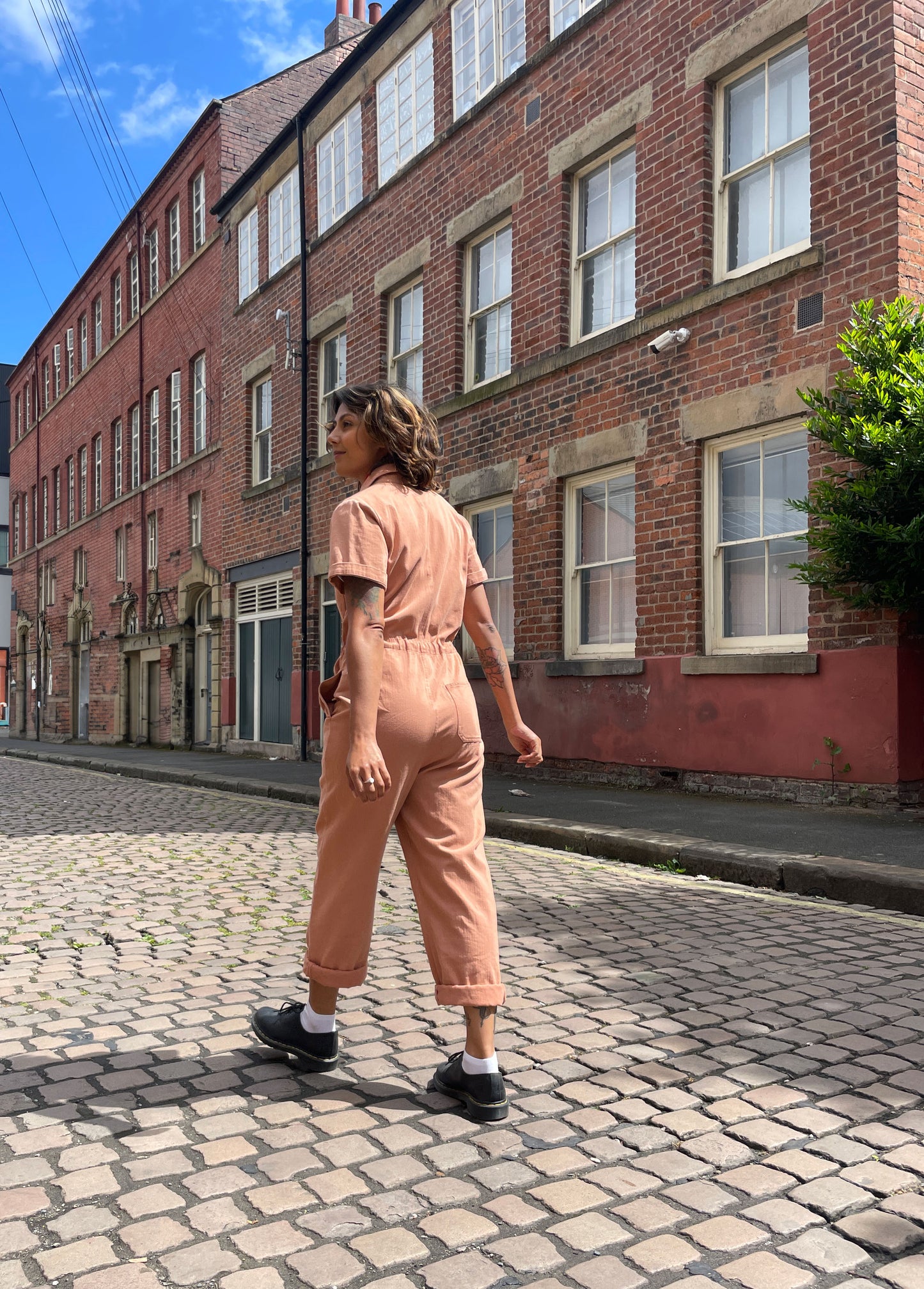 Unisex Short Sleeve Pink Coveralls Jumpsuit