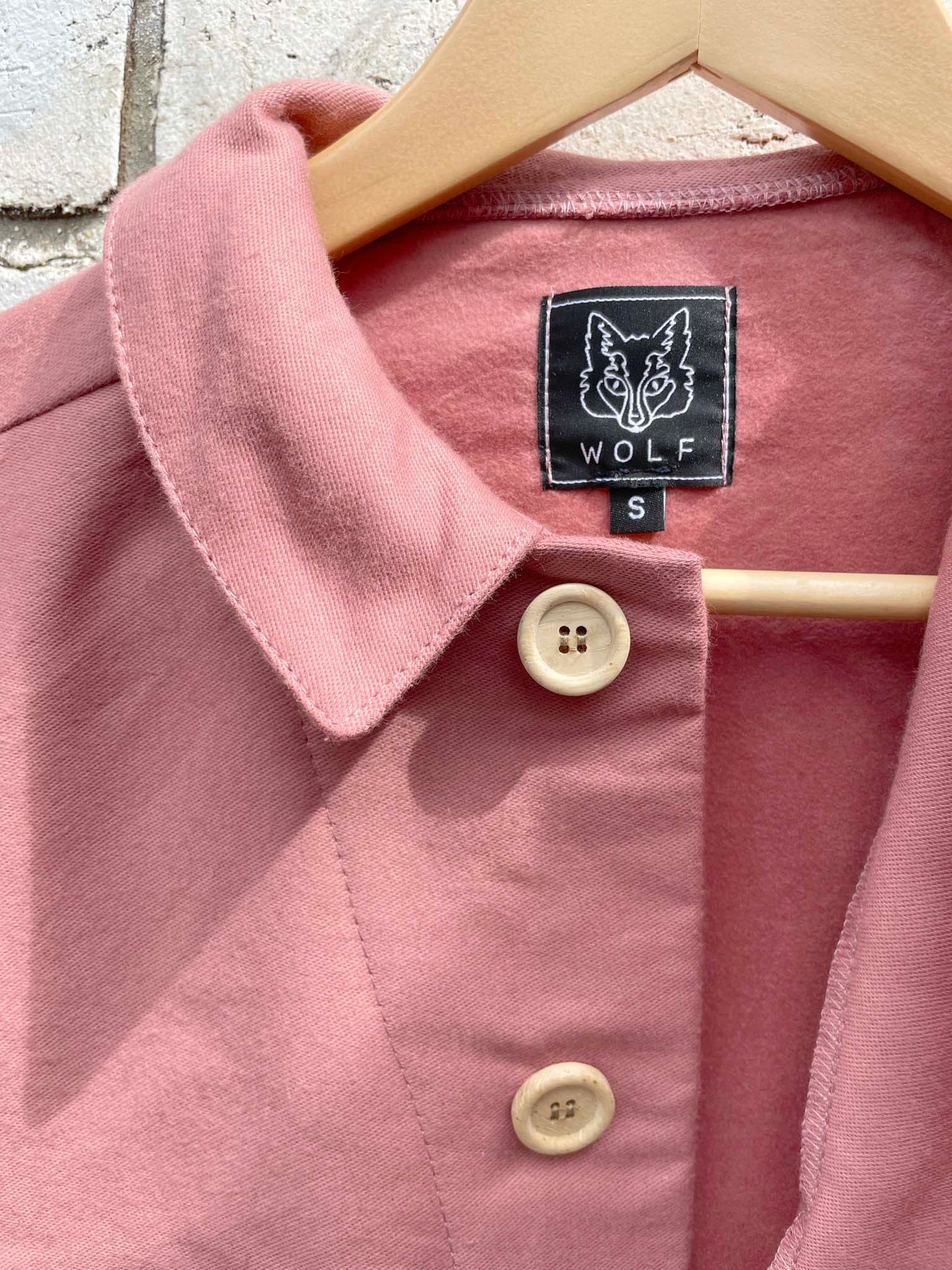 50er Moleskin Französische Arbeitsjacke Dusty Pink