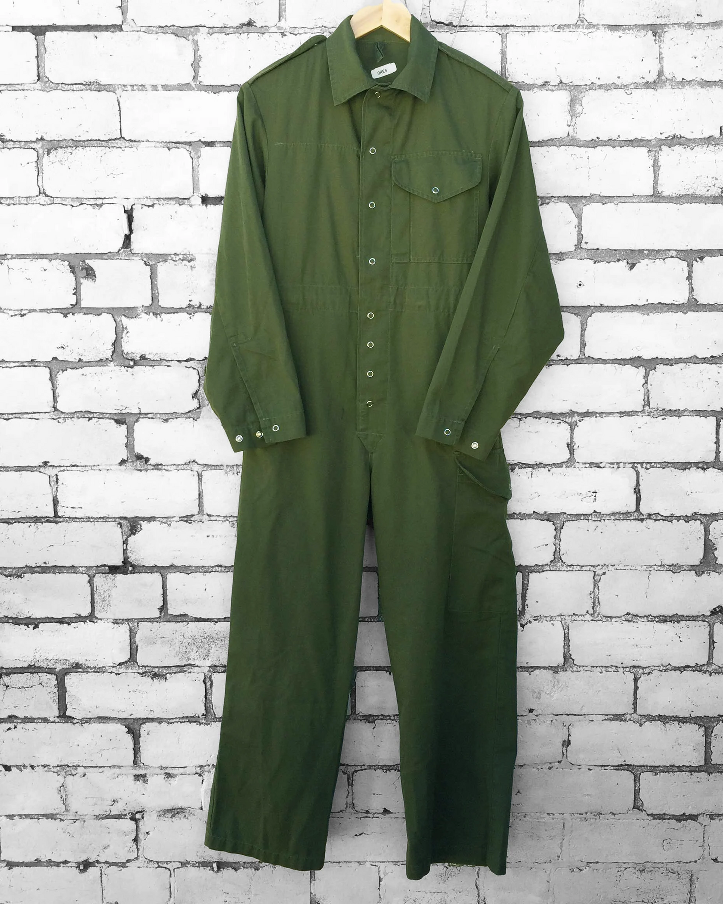 Unisex Vintage Green Military Jumpsuit