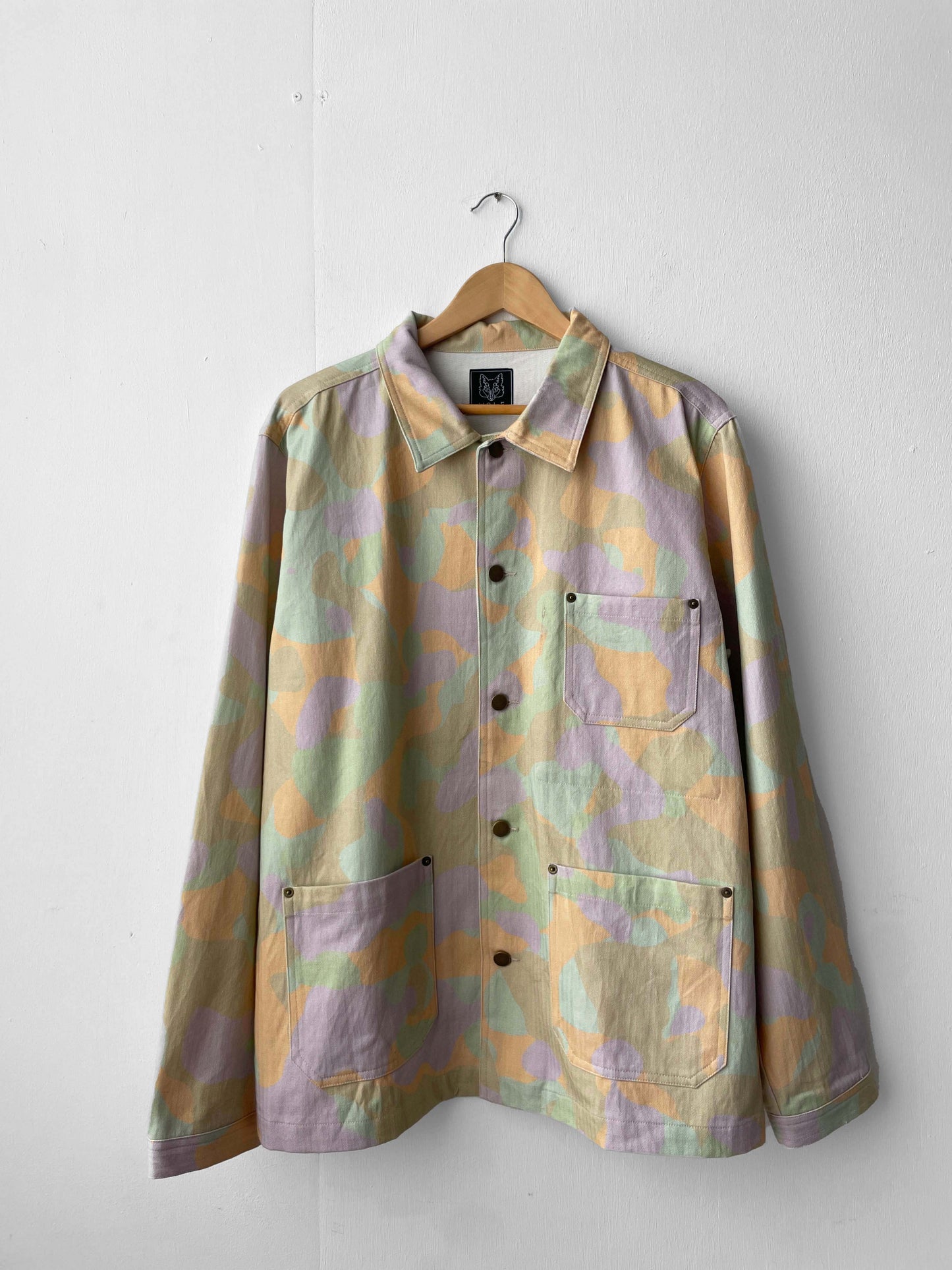 Herringbone Jungle Pastel Chore Jacket Camouflage