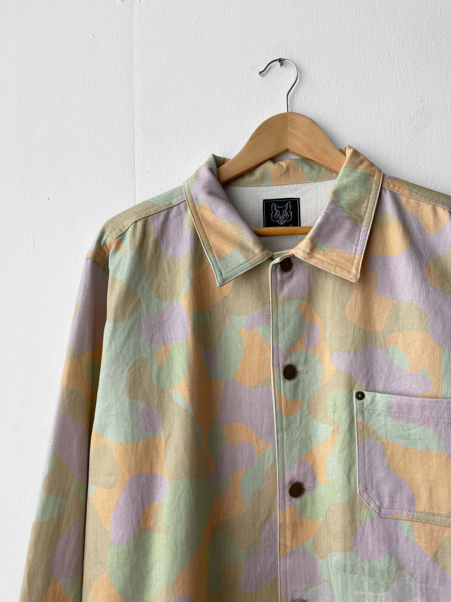 Herringbone Jungle Pastel Chore Jacket Camouflage