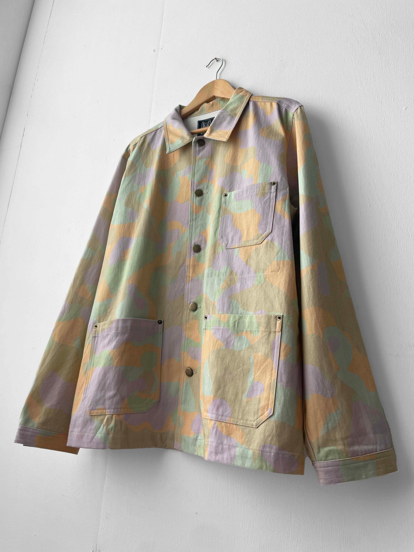 Herringbone Jungle Pastel Chore Jacket Camouflage