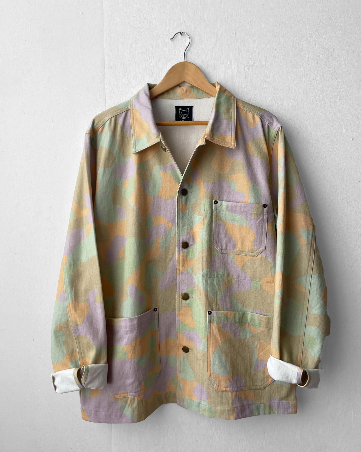 Herringbone Jungle Pastel Chore Jacket Camouflage