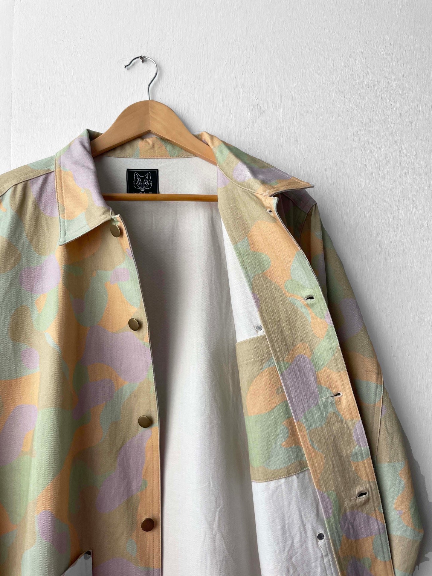 Herringbone Jungle Pastel Chore Jacket Camouflage