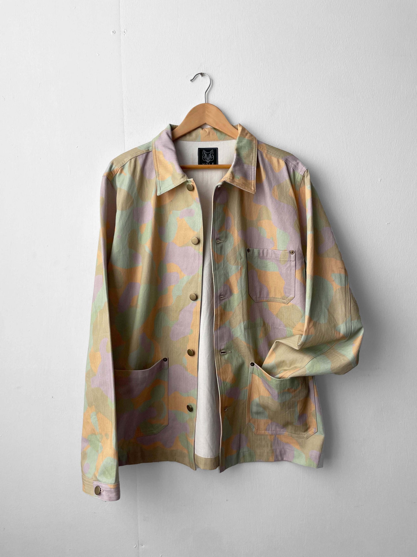 Herringbone Jungle Pastel Chore Jacket Camouflage
