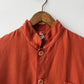 Vintage Burnt Orange Nehru Stand Up Collar Smock Chore Jacket