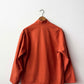 Vintage Burnt Orange Nehru Stand Up Collar Smock Chore Jacket