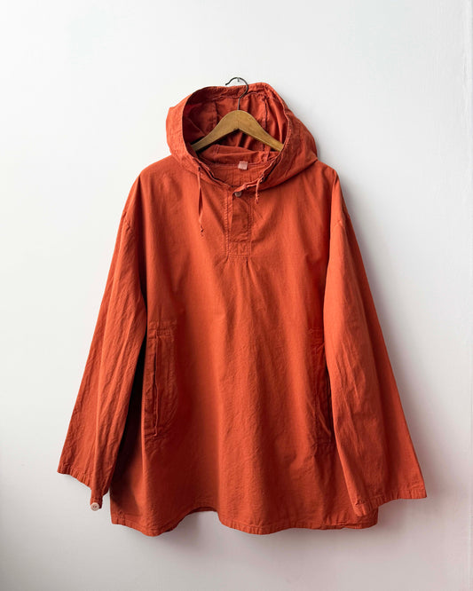 Vintage 1997s Orange Overhead Italian Smock Jacket