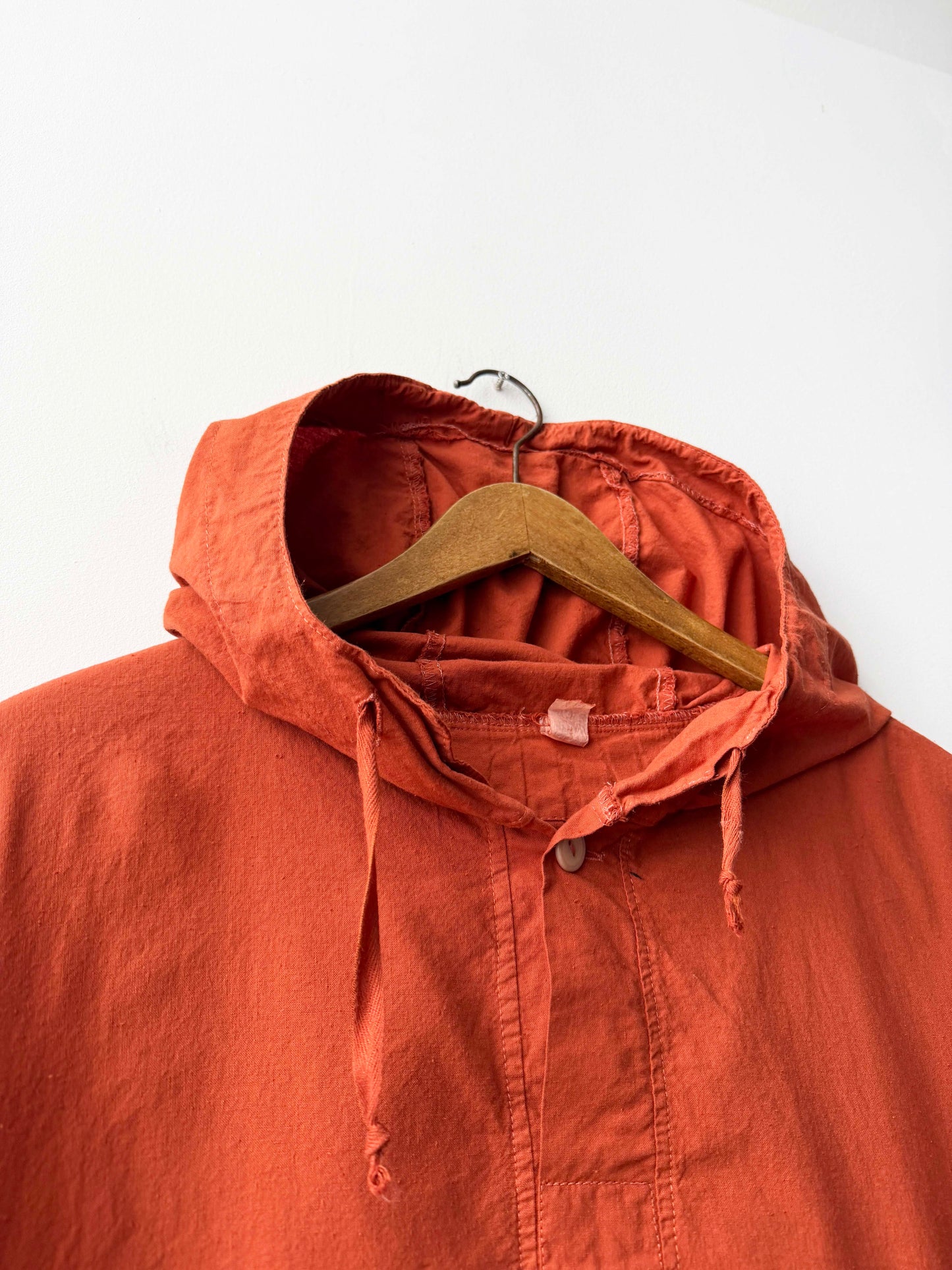 Vintage 1997s Orange Overhead Italian Smock Jacket