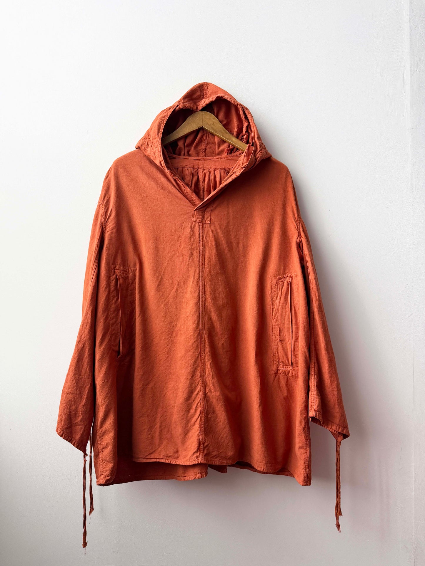 Vintage Orange Overhead Popover Smock Jacket Oversized