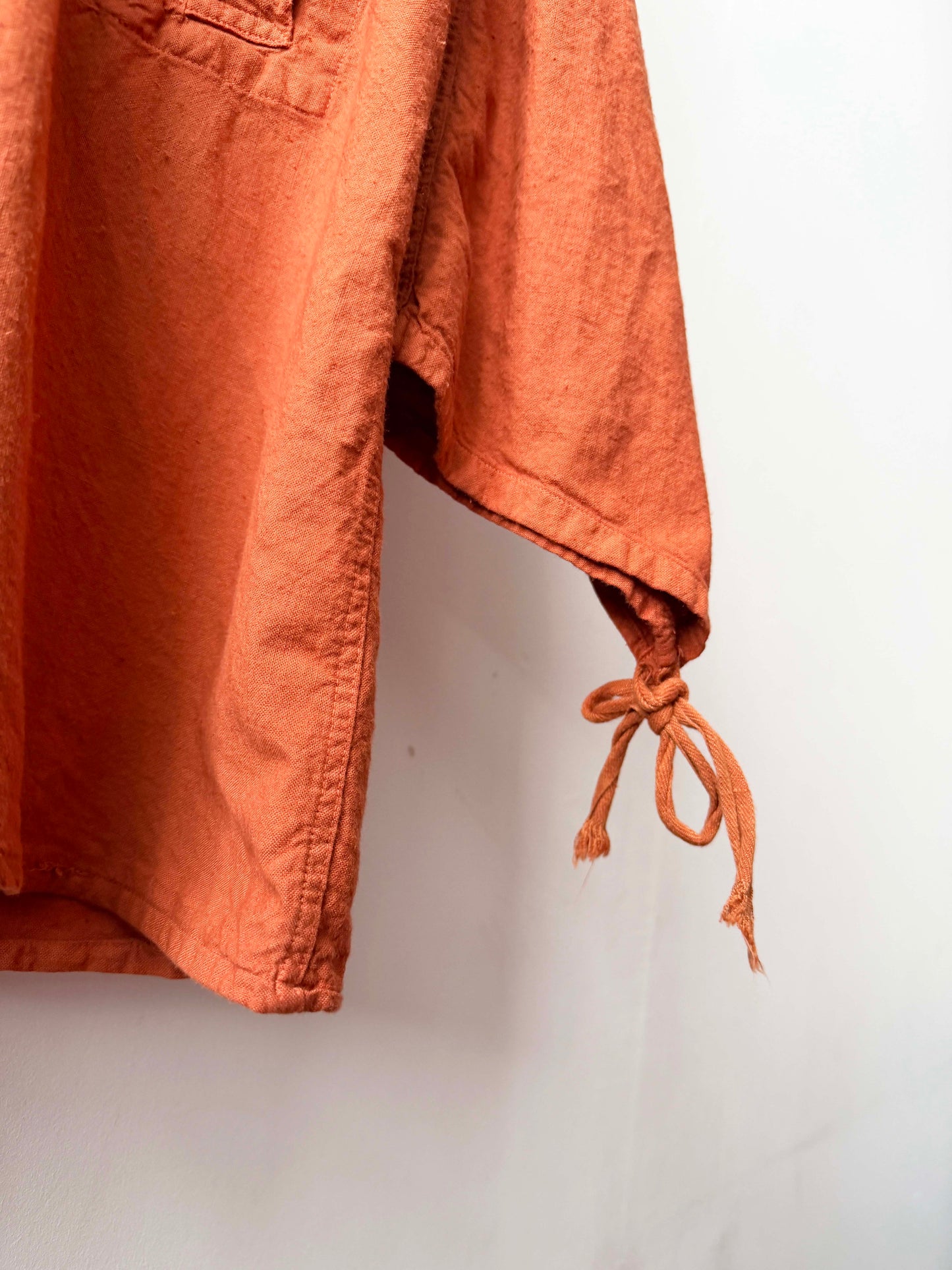 Vintage Orange Overhead Popover Smock Jacket Oversized