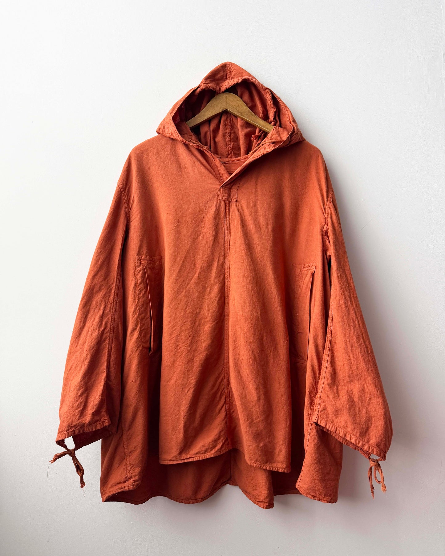Vintage Orange Overhead Popover Smock Jacket Oversized