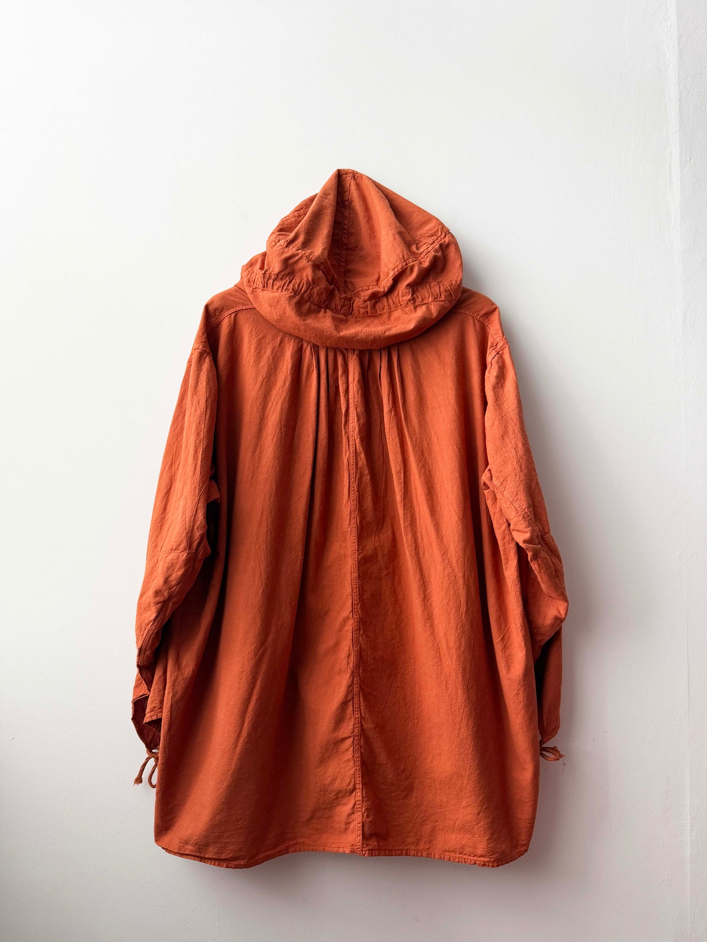 Vintage Orange Overhead Popover Smock Jacket Oversized