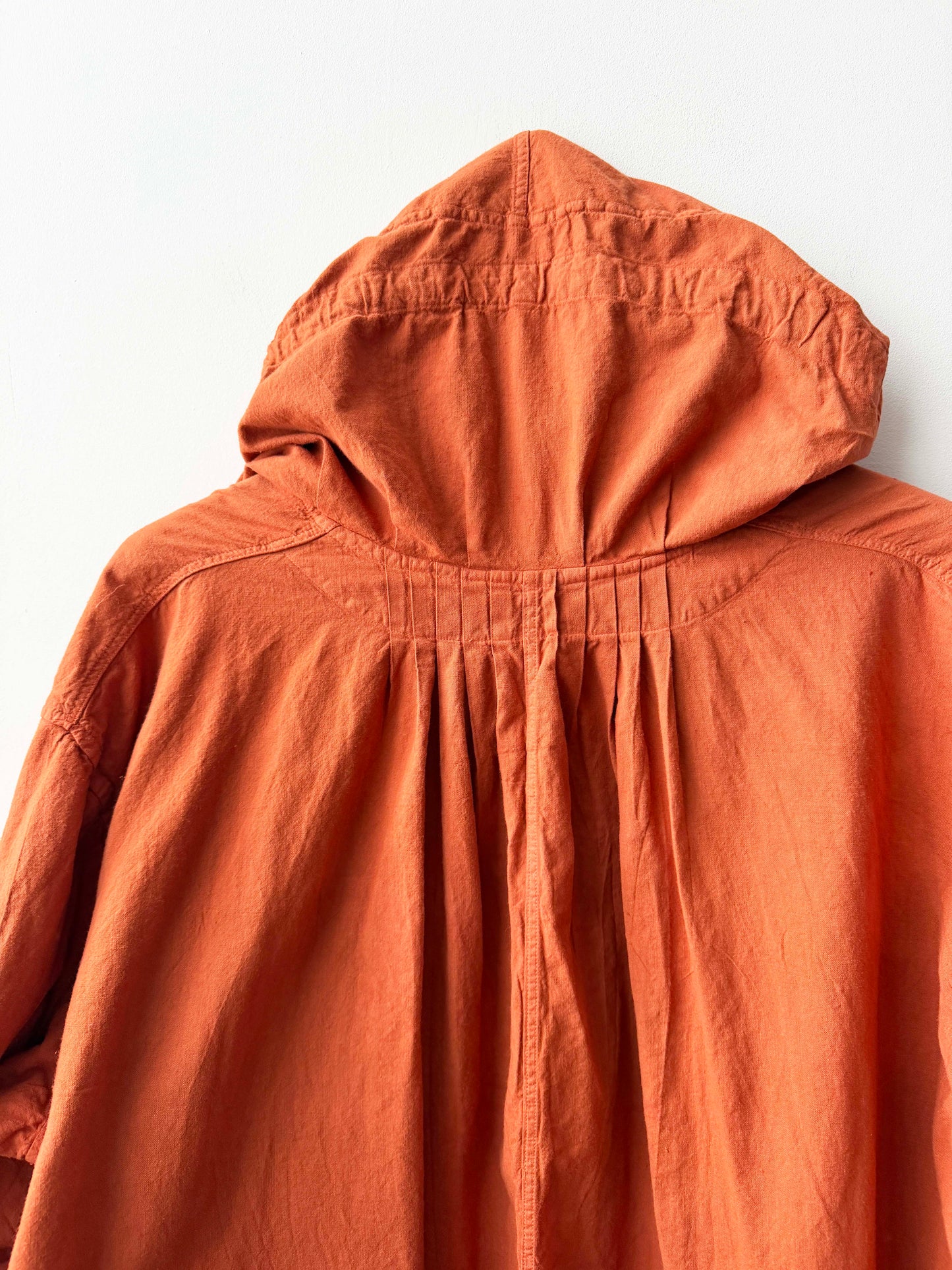 Vintage Orange Overhead Popover Smock Jacket Oversized