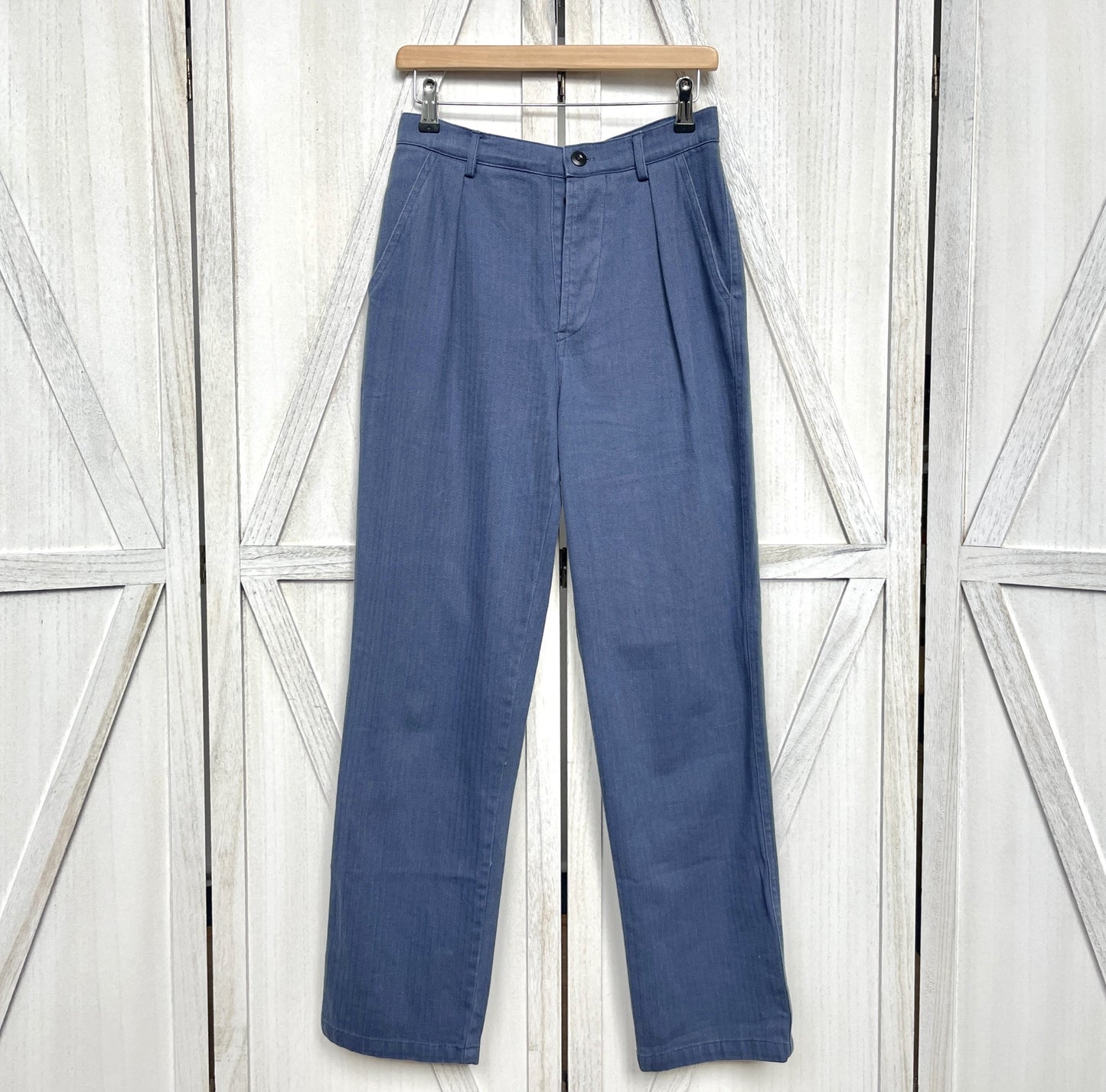 Herringbone French Work Pants Indigo Blue