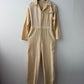 Vintage Cotton Boilersuit Jumpsuit Cream