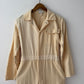 Vintage Cotton Boilersuit Jumpsuit Cream