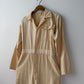 Vintage Cotton Boilersuit Jumpsuit Cream