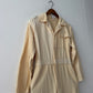 Vintage Cotton Boilersuit Jumpsuit Cream
